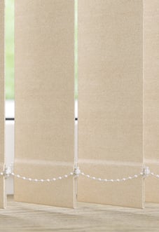 Flori Faux Suede (Blackout), Cream - Vertical Blind Slats